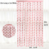 Hen Party Willy Tinsel Curtain Rose Gold | Gold | Silver Metalic BackDrop Hens Party Penis Decor Bridal Party Girls Night Penis Decoration